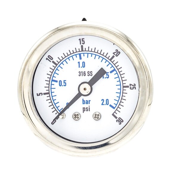 Pic Gauges 1 1/2 in Dial, 1/8 in NPT Male Center Back Location, Stainless Steel Case Material PRO-302D-158C-01 - main